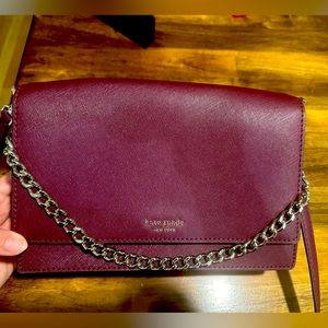Kate spade burgundy crossbody- used once